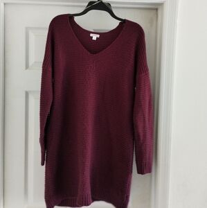 Xhilaration Burgundy Midi Dress
